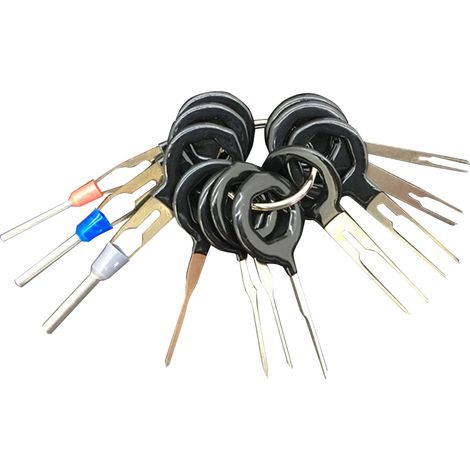 Ortviai Outil d'extraction de broches électriques pour véhicules – Kit de 11 pièces en acier et plastique, pour connecteurs auto (1/5)