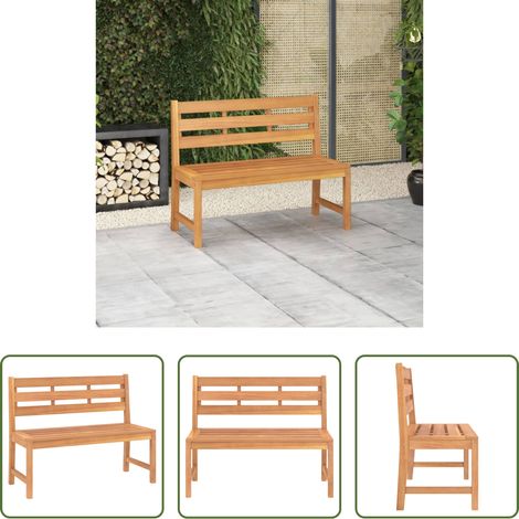vidaXL Gartenmöbel - Gartenbank 114 cm Massivholz Teak (1/5)