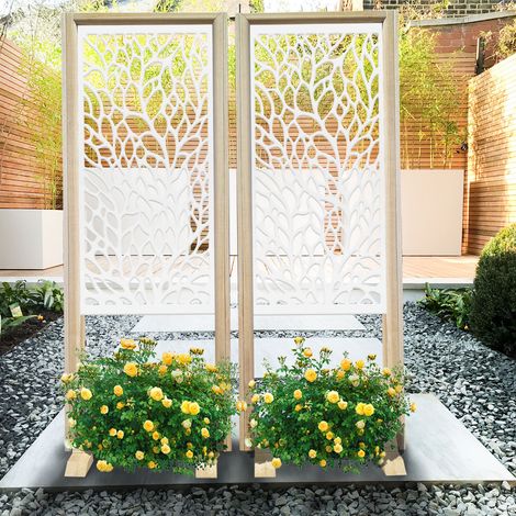 CODIUM - Separè - Paravento modulabile - 70x190cm - in Legno e PVC - Colore: bianco (1/4)