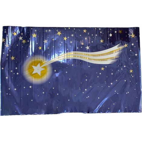 Carta cielo stellato per presepe "Stella Cometa" sfondo paesaggio 70 x 100 cm