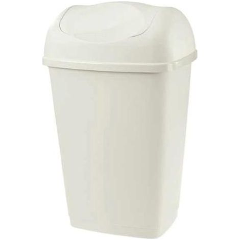 BIDONE IMMONDIZIA 'GRACE' Lt 50 - cm 40,5 x 32 x h 65,5 bianco