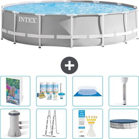 Prism Frame Pool Rund - 427x107 cm - 9-teilig S574