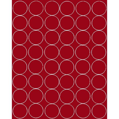 Adesivi circolari da 6 cm, adesivi a pois, 48 pezzi, rosso scuro lucido