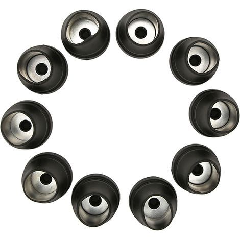 10 Embouts de Béquille en PVC Antidérapants pour Déambulateur, Canne et Chaise de Douche - 22mm Diamètre (1/5)
