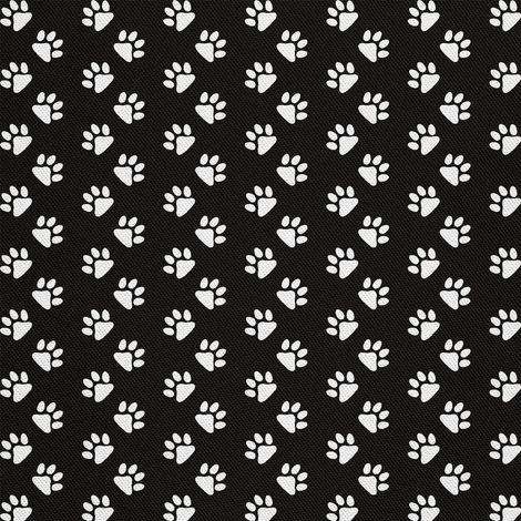 Tela decorativa para exteriores tipo oxford - motivo de huellas de patas sobre fondo negro I DX658 (1/5)