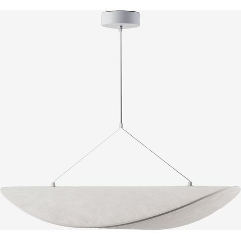 SKLUM LED-Hängedeckenleuchte aus Zelvon-Stoff Weiss &x2194&xFE0E 80 cm