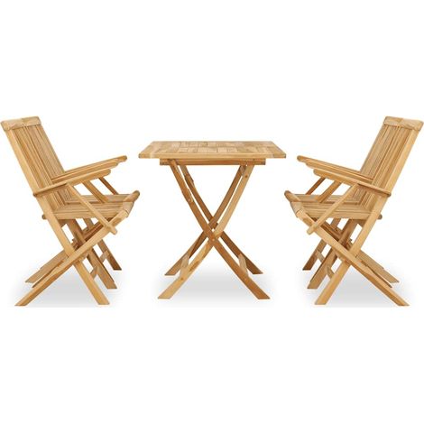 Maison Exclusive - Set da Pranzo per Esterni 5 pz in Legno Massello di Teak (1/5)