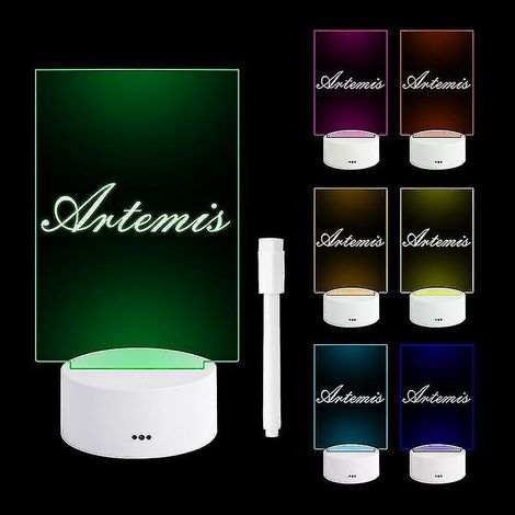 Kreative LED-Notiztafel mit integriertem Stift, USB-Nachtlicht, ideales Geschenk für Kinder und Freundinnen, 7-farbiges Nachtlicht - H-1Pen (1/5)
