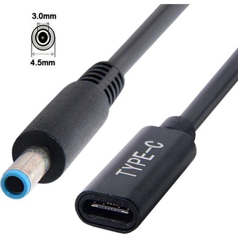 Câble de charge à induction PD de type C pour ordinateur portable, adaptateur d'alimentation CC mâle pour Ultrabook
