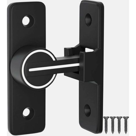 Loquet de porte coulissante, verrou de porte coulissante éclairé, loquet de porte de grange à 90°, loquet de crochet de porte battante