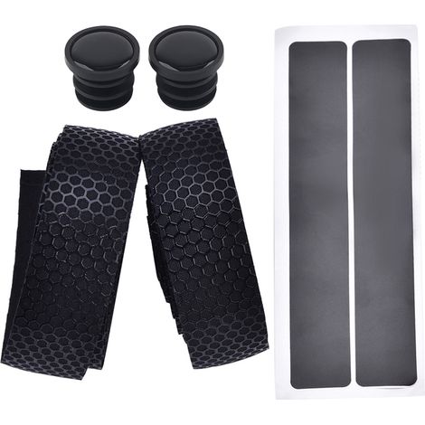 1 Paire de Bouchons de Guidon Anti-Dérapants Noir pour VTT et Vélo de Route (1/5)