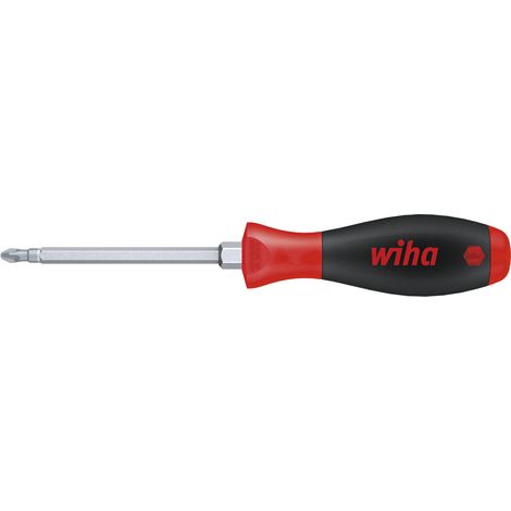 Wiha Tournevis SoftFinish® Pozidriv avec lame six pans et écrou six pans PZ2 x 100 mm (00777)