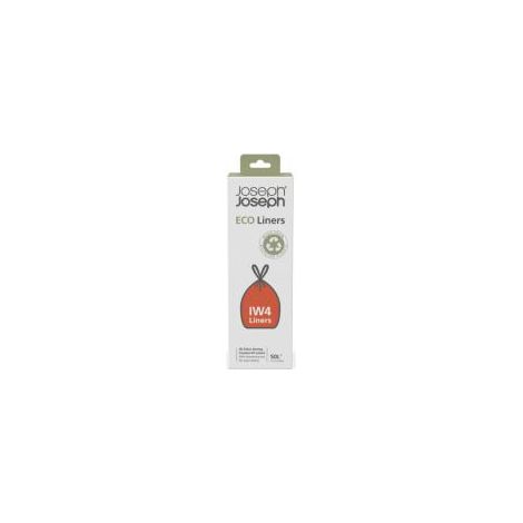 Eco-friendly recycled waste liners IW4 de 50 L (pack de 20) - Realizzato con almeno il 70% di plastica riciclata, struttura extra resistente, chiusura a coulisse, grigio.
