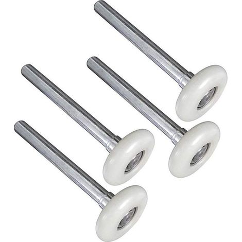 Roulettes de porte de garage en nylon robuste, axe de 4,5 cm à 12,0 cm (paquet de 4 (roulettes de porte de garage de 120 mm, paquet de 4)) (1/2)