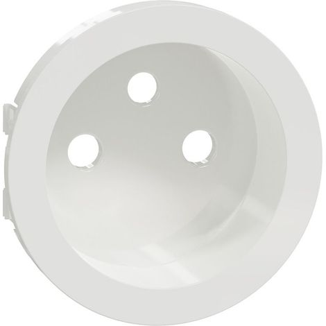 SCHNEIDER ELECTRIC - ODACE BLANC, ENJOLIVEUR SEUL PRISE DE COURANT 2P+T 16A - S520659 (1/3)
