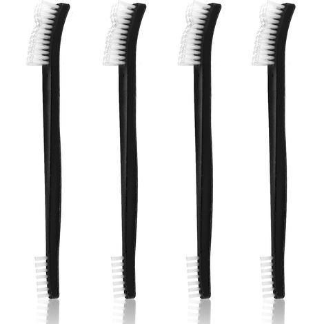 Ensemble de brosses de nettoyage en nylon double face (4 pièces) - Conception à poils rigides - Convient pour le nettoyage des éviers de cuisine et des salles de bains, des joints de carrelage. (1/5)