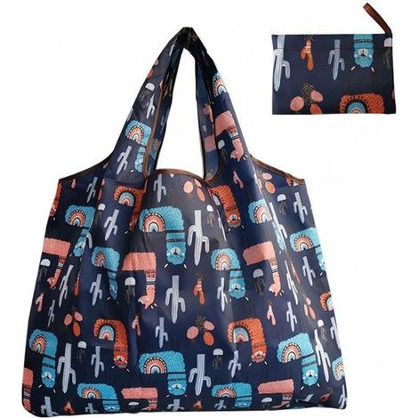 MTTproducts，Bolsa de compras plegable，Bolsa de compras grande de 50 x 60 cm，Bolsa de compras reutilizable，Material de poliéster (1/5)