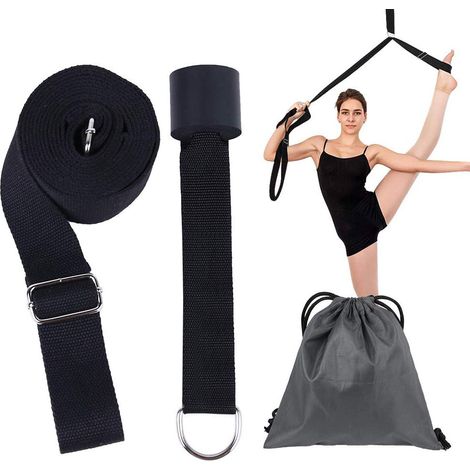 Leg Stretcher - 3 M Polyester Cotton Strap with Door Anchor - For Ballet Yoga Gymnastics Stretching - 1 Piece (1/5)