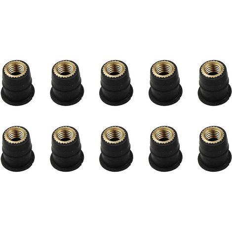 Kit de 10 fixations universelles pour pare-brise de moto, écrous à sertir en caoutchouc M4/M5/M6 (1/5)