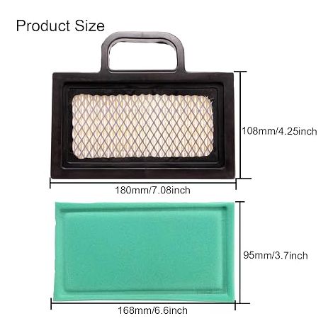 499486S 698754 Air Filter 273638 Pre-Filter 18-26 HP Lawn Mower Intek V-Twins Engine L120 LA145 Lawn Tractor 695667 492932 808492 Air Filter Cartridge (1/4)