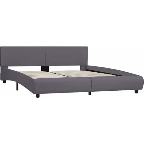 Maison Exclusive - Giroletto con LED Grigio in Similpelle 180x200 cm (1/5)