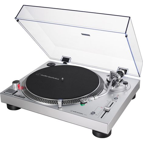 Platine vinyle manuelle 3 vitesses – Entraînement direct – Moteur servomoteur CC – Cellule AT-VM95E avec pointe elliptique – USB 16 bits – Caliber Audio Technology