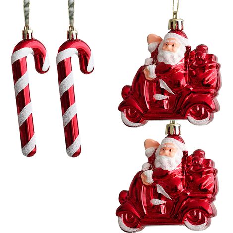 Ornement De Noel - Ornement Accroche Pour Arbre De Noel - Decoration Interieure Maison Bureau - Lot De 12 (1/5)