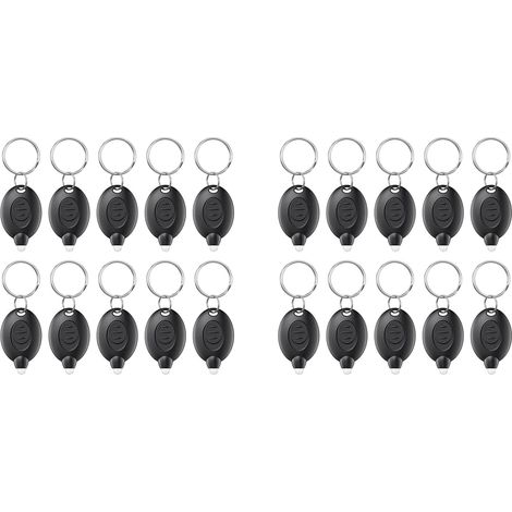 Paquet de 20 LED Porte-Clés Lampe de Poche Mini LED Porte-Clés Lumière Portable Porte-Clés Torche pour Camping en Plein Air Randonnée (1/5)