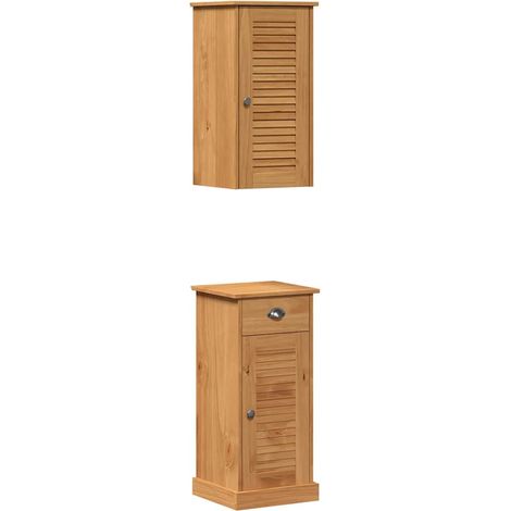 Maison Exclusive - Mobile da Bagno VIGO 2 pz Marrone e Marrone Miele (1/5)