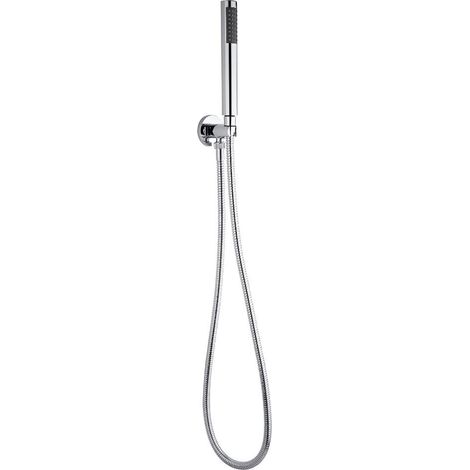 Milano Mirage Pencil Hand Shower Handset with Outlet Elbow and Wall Bracket - Chrome