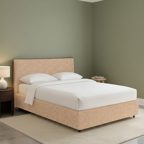 Cama de Matrimonio Crewe, Desenfundable, Hecho en Italia, Beige (1/5)