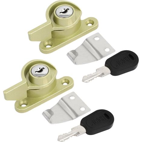 1-3/4'' lochmittenabstand zin-k-legierung keyed fenster flügelschloss linken griff 2 pcs (1/5)