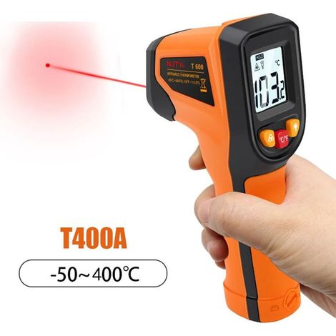 Thermomètre Infrarouge Digital – Sans Contact, -50 à 400°C, LCD Rétroéclairé, Cuisine/BBQ/Industrie (1/5)