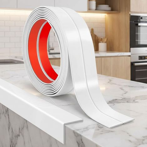 Profilé d’Angle PVC Flexible Auto-Adhésif 3,1m, Largeur 30mm Blanc (1/5)