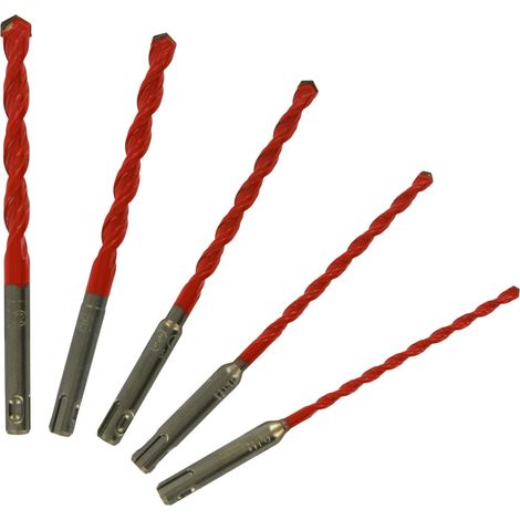 Lot de Forets 2 en 1 Bétons/Carrelages Haute Performance Ø5-6-8-10-12mm - Perçage Carrelage, Faïence, Béton Vibré et Pierre - Queue SDS+ pour Perceuse (1/5)