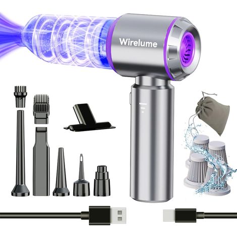 aspirateur à Main sans Fil pour Voiture Aspiration cyclonique de 25 000 Pa Moteur sans balais Portable Rechargeable léger pour Poils d'animaux véhicule Maison (1/5)