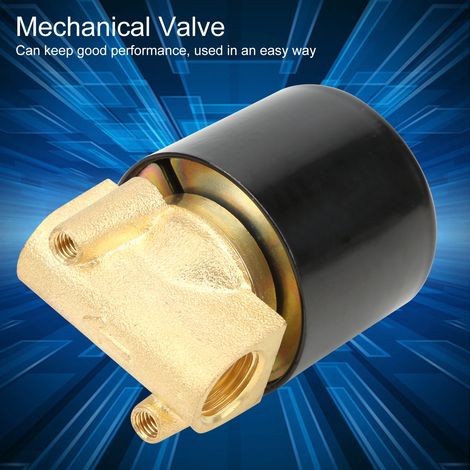 Électrovanne G1/4″ en laiton à action directe, normalement fermée, pour eau, air et courant alternatif 220 V CA (1/5)