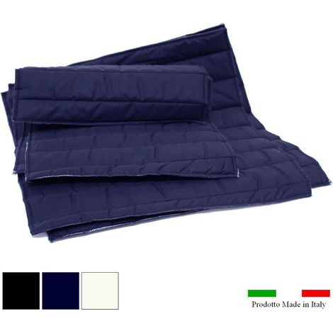 nero - SET 4 gesteppte Baumwollunterbetten 2 kleine und 2 große Made in Italy