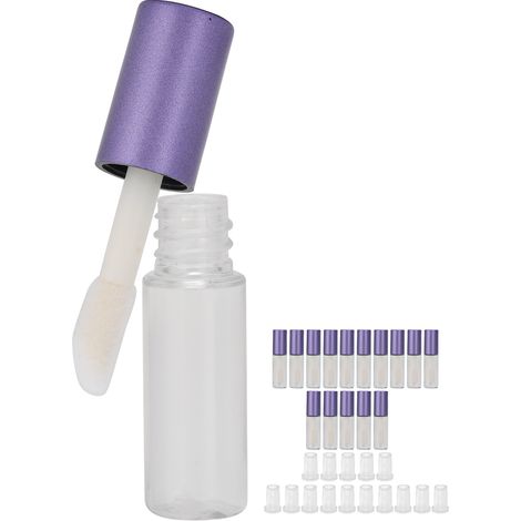 15 Flacons de Gloss Brillant 1,2ML avec Bouchons Violet - Tubes à Lèvres pour Échantillons et Remplissage (1/5)