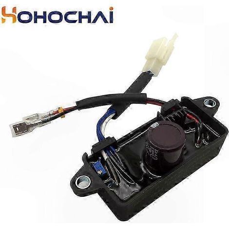 Régulateur de tension automatique 1-3kW Pièce de générateur essence Monophasé 6 fils 250V/220UF AVR Rechange pour groupe électrogène (1/4)