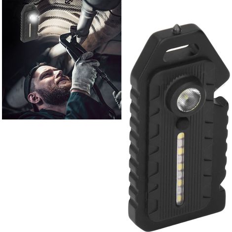 Mini lampe torche LED porte-clés, lampe d'extérieur multifonctionnelle avec sifflet, lampe de secours, lampe torche portable haute intensité (1/5)