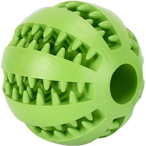 Balle verte de 7 cm en 2 pièces pour animaux de compagnie (1/2)