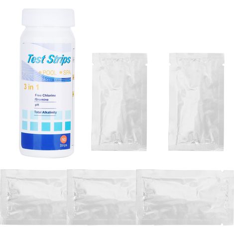 3-in-1-Set: pH-Teststreifen für Wasser, Chlorstreifen für Pool und Spa, Reinigungszubehör