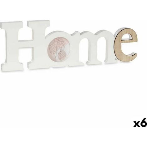 Cadre photo Gift Decor Home Blanc Marron Bois MDF (6 Unités) (1/4)