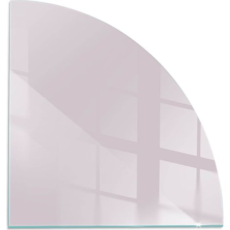 Plaque en verre trempé pour cheminée protection contre les braises et étincelles Couleur Violet clair 1/4 100x100 cm (1/5)