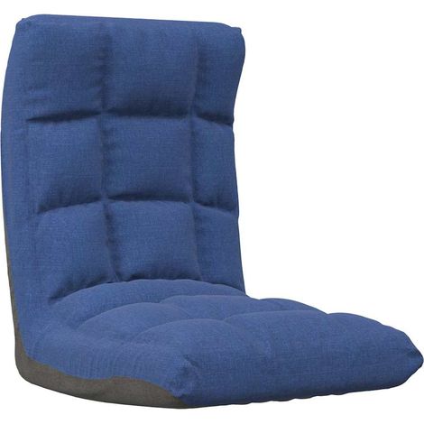 Maison Exclusive - Sedia a Sdraio da Terra Pieghevole Blu in Tessuto (1/5)