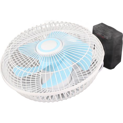 18V Lithium-Akku, kabelloser Tischventilator, 3 einstellbare Geschwindigkeitsstufen, tragbar für Camping, Baustellen und Industrie. (1/5)