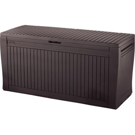 Baule portatutto in resina effetto legno con maniglie e rotelle Comfy Keter