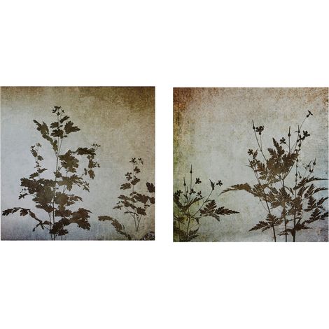 Premier Housewares Textured Florals Wall Plaques - Set of 2