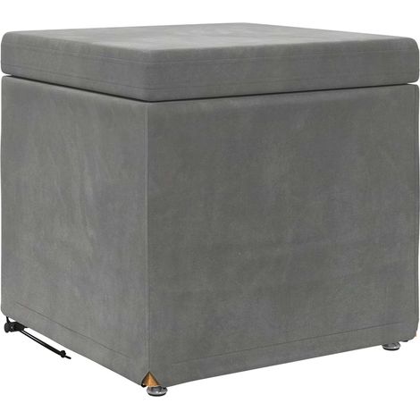 Stool Dark Grey 41 x 41 x 40 cm Velvet and Engineered Wood vidaXL